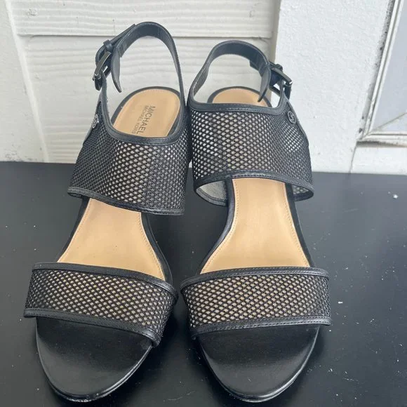 Michael Kors Women's Leilah Mesh Ankle Strap Heels Size 10 - Picture 6 of 13